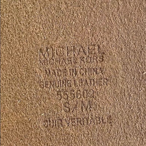 (SOLD) MICHAEL KORS Wide Cognac Brown Leather Belt Embellished With Studs S/M - Picture 8 of 8